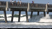 Photo by MnMCarta | Jacksonville Beach  hurricane,earl,water,wave,pier,action,storm,current,pilings,jacksonville,florida